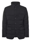 Fay Standing Collar Square Quilt Jacket In Black