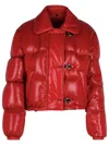 Fay 3 Hooks Cropped Down Jacket In Red