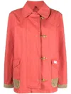 Fay Cotton 4 Hooks Jacket In Red