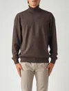 Fay Regular-fit. Fin. 12 Maglia Collo Alto In Lana Rasata. Sweater In Brown