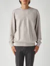 Fay Regular-fit. Fin. 12 Maglia Girocollo In Lana Rasata. Sweater In Gray