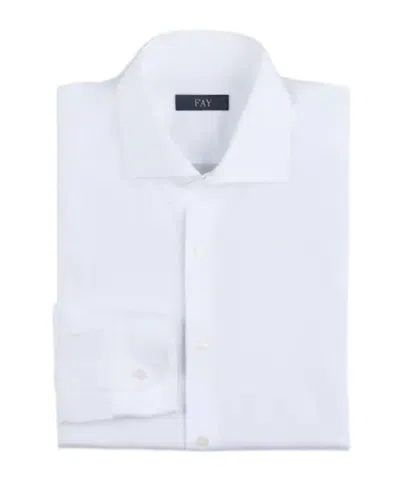 Fay Regular Fit Shirt In Stretch Poplin In Multi