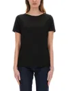 Fay Viscose Elastane T-shirt In Black