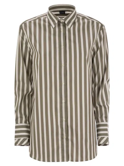 FAY FAY REGULAR STRIPED STRETCH COTTON SHIRT