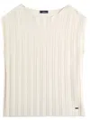Fay Geripptes T-shirt In Nude