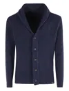 Fay Maglia Cardigan Collo A Scialle In Blue