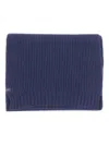 Fay Ribbed Wool Scarf In Blue