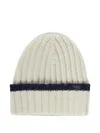 Fay Ribbed-knit Stripe Beanie Hat In Pattern