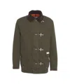 Fay Robust Green Parka With Corduroy Collar In Green