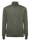 Fay Roll-neck Long-sleeve Sweater In Green