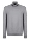 Fay Roll-neck Sweater In Gray