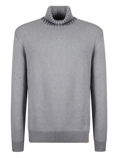 Fay Roll-neck Sweater In Gray