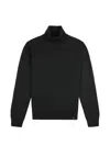Fay Roll-neck Wool Sweater In Black