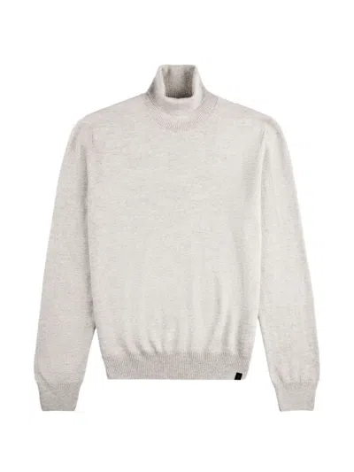 Fay Turtleneck In Merinos Wool In White