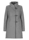Fay Romantic Lined Coat In Grey