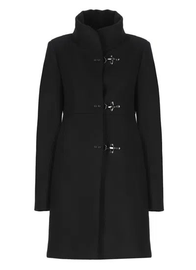 Fay Romantic Lined Coat In Black