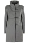 Fay Romantic Lined Coat In Grey