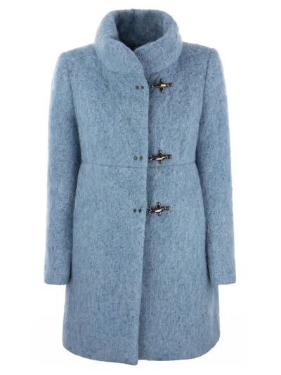 Fay Romantic - Wool, Mohair And Alpaca Blend Coat In Light Blue