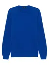 Fay Round-neck Cotton Sweatshirt In Blue
