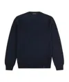 Fay Round-neck Pullover In Wool In Blue