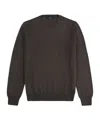 Fay Round-neck Pullover In Wool In Brown