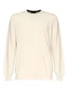 Fay Round-neck Sweater In Neutral