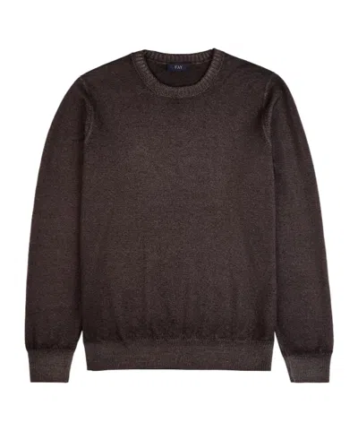 Fay Round Neck Sweater In Black