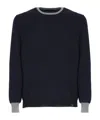 Fay Round Neck Sweater In Black