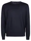 Fay Round Neck Sweater In Blu Navy
