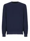 Fay Pullover Sweater In Cotton In Blue