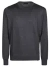 Fay Jumper In Grey Merinos Wool Knit In Catrame