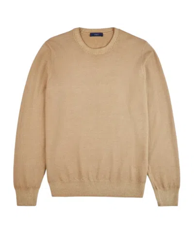 Fay Round Neck Sweater In Nude
