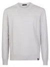Fay Round Neck Sweater In White