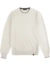 Fay Round-neck Virgin Wool Sweater In White