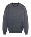 Fay Jumper In Grey Shaved Wool Knit In Black