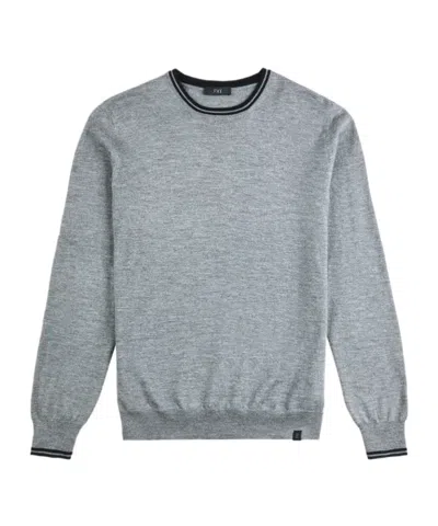 Fay Round-neck Jumper In Wool In Gray