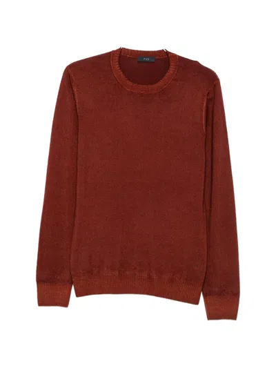 Fay Round-neck Sweater In Brown