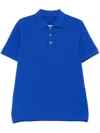 Fay Collar Polo Slits Short Sleeves In Blue