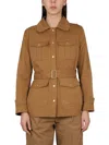 Fay Jacket Utility Adjustable Waist In Brown