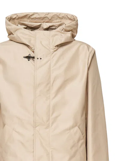 Fay Sand Technical Poplin Short Parka