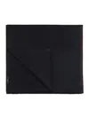 Fay Scarf In Blue Pure Wool In Black
