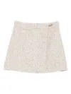 Fay Sequin-embellished Mini Skirt In Neutral