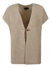 Fay Sequin-embellished Vest In Neutral