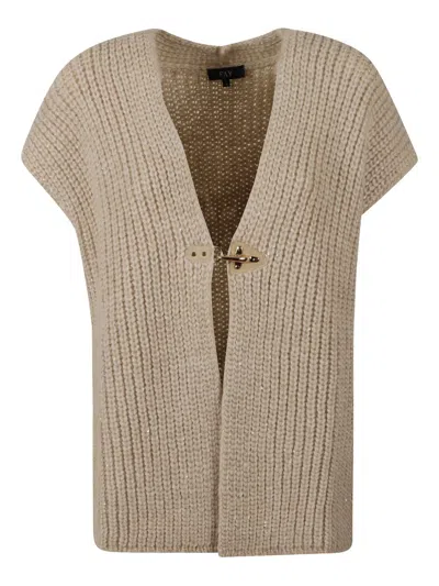 Fay Sequin-embellished Vest In Neutral