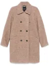 Fay Shearling Coat In Brown