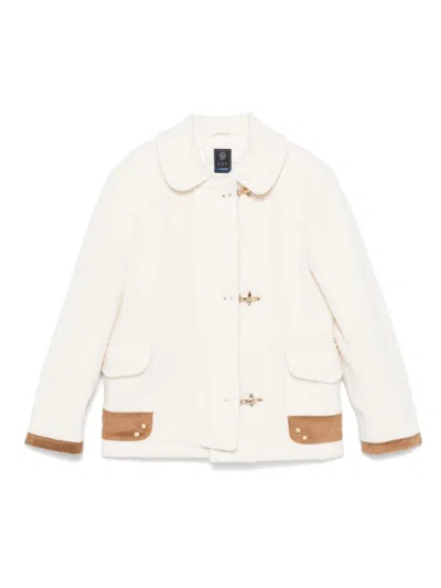 Fay Kids' Shearling Jacket In Neutrals
