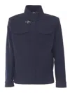 Fay Stretch Cotton And Wool Short Field Jacket Jackets Blue In Blue