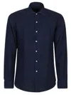 Fay Tailored Long Sleeves Cotton Shirt In Blue