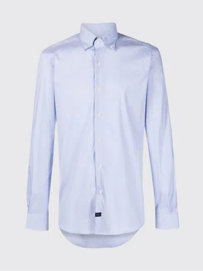 Fay Button Down Stretch Shirt In White