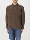 Fay Coffee Brown Overshirt With Multiple Pockets In Braun